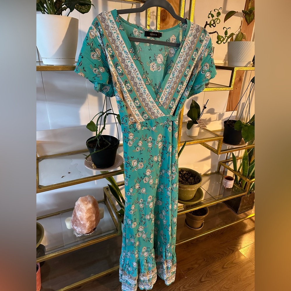Long dress wrap top S